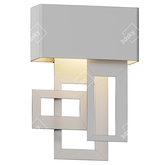 Modern Geometric Outdoor Wall Sconce 3D model image 5