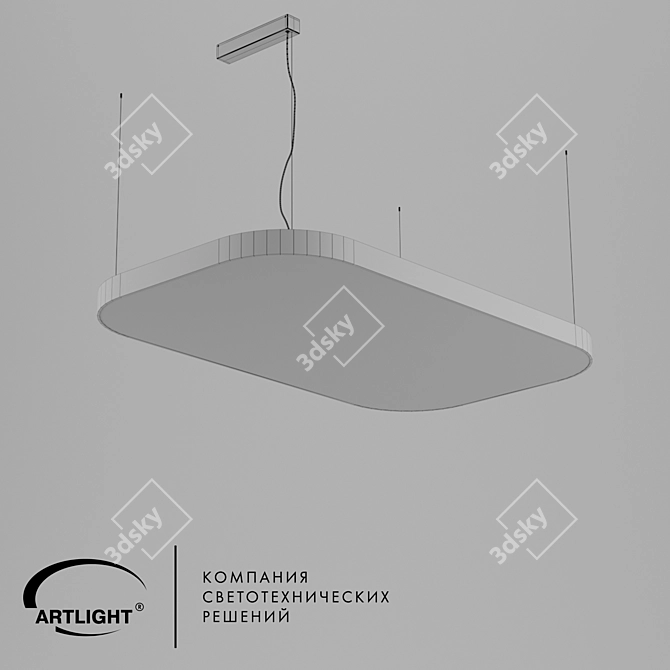 Geometric LED Light Fixture 3D model image 5