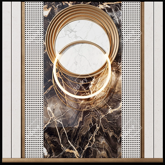 Marble Panel Wall Art 3D model image 1