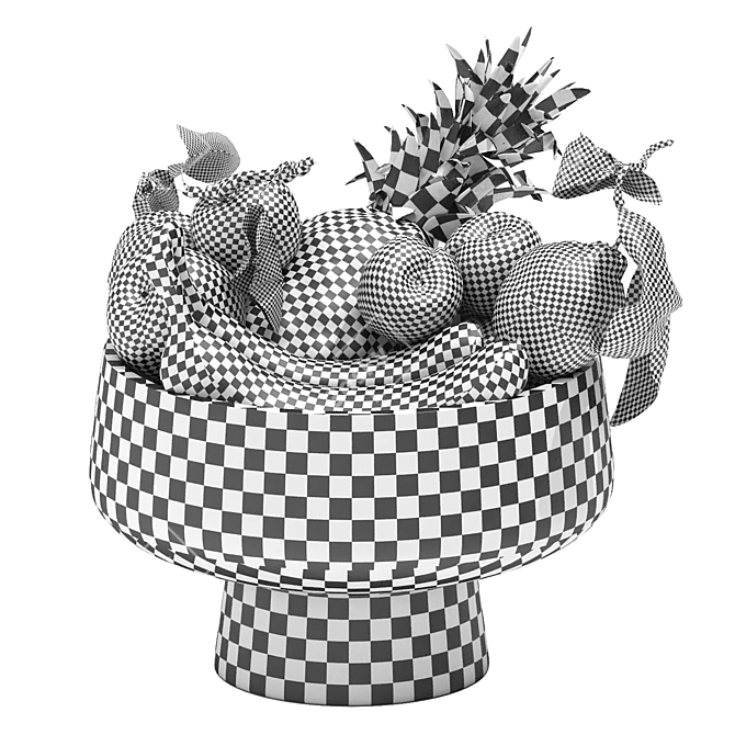 Exotic Fruits Bowl 3D Model 3D model image 4