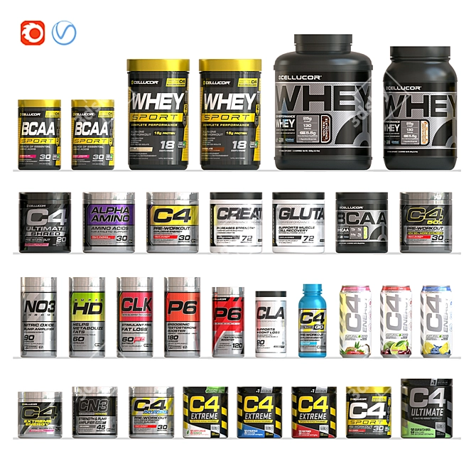 Cellucor Bundle: 31 Supplements 3D model image 1