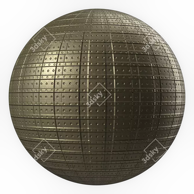 Seamless Metal Panels: PBR 4K 3D model image 5