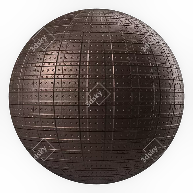 Seamless Metal Panels: PBR 4K 3D model image 7