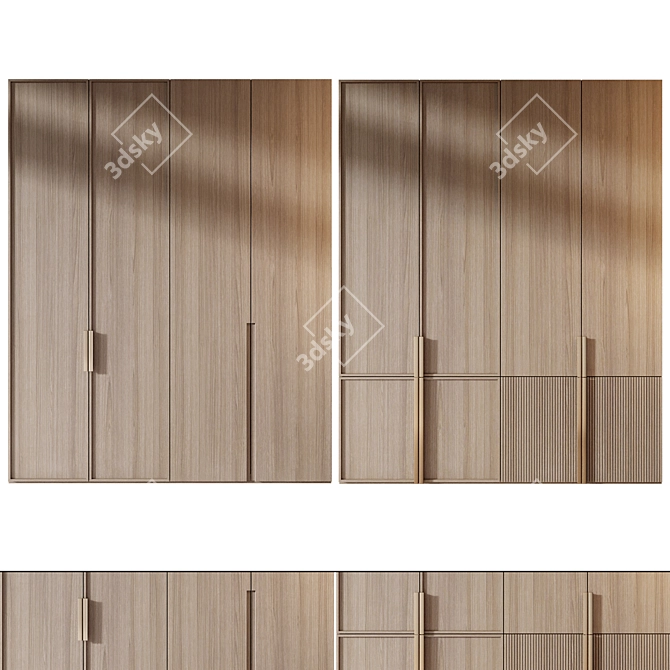 Easily Editable Modern Cabinet Set 3D model image 3