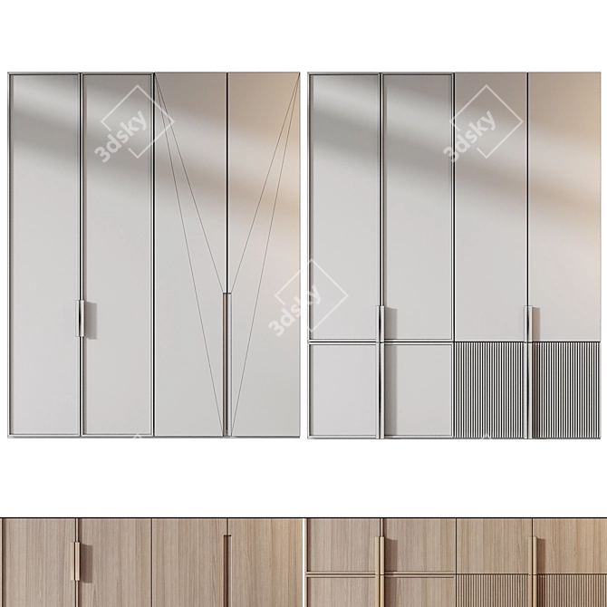 Easily Editable Modern Cabinet Set 3D model image 4