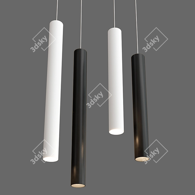 Dark Pendant Lamp Collection - Elegant Lighting 3D model image 3