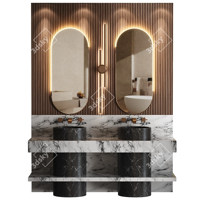 Modern Bathroom 2014 Set 3D model image 1