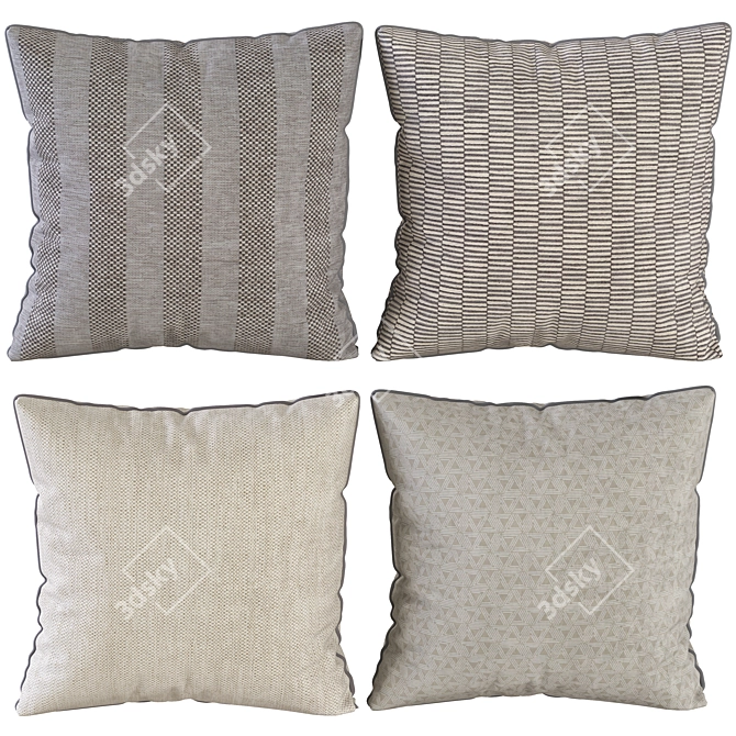 3D Decorative Pillow Model Design 3D model image 3