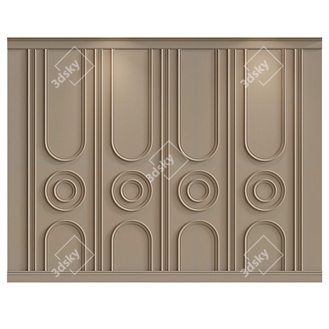 Title: Decorative Stucco with Molding #021 3D model image 2