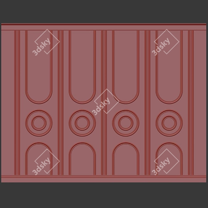 Title: Decorative Stucco with Molding #021 3D model image 3