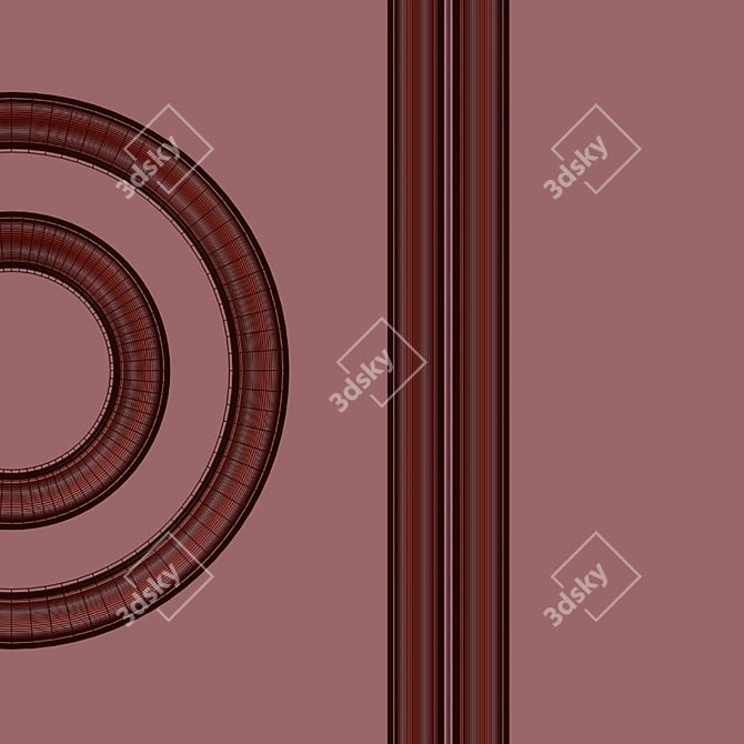 Title: Decorative Stucco with Molding #021 3D model image 4