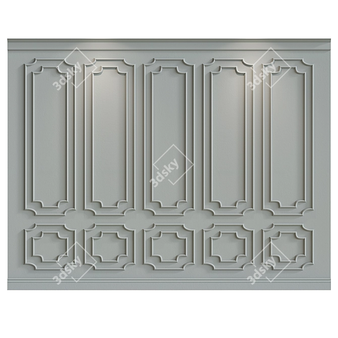  Decorative Plaster with Molding: Color Customizable 3D model image 2