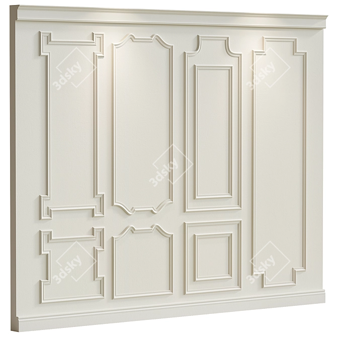 Decorative Stucco with Molding #024 3D model image 1