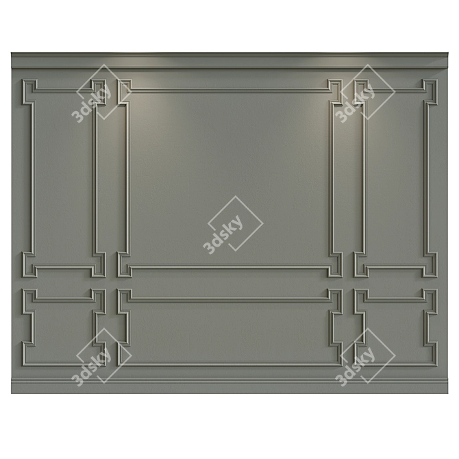 Decorative Stucco with Molding #024 3D model image 2