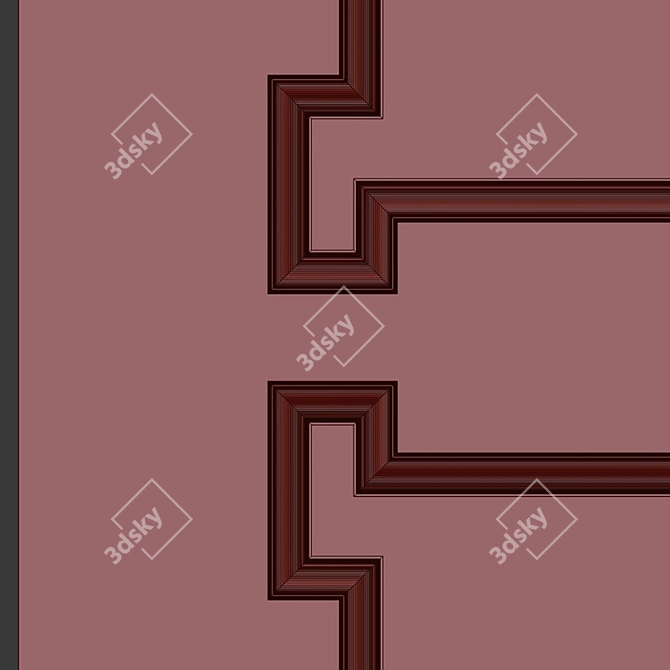 Decorative Stucco with Molding #024 3D model image 4