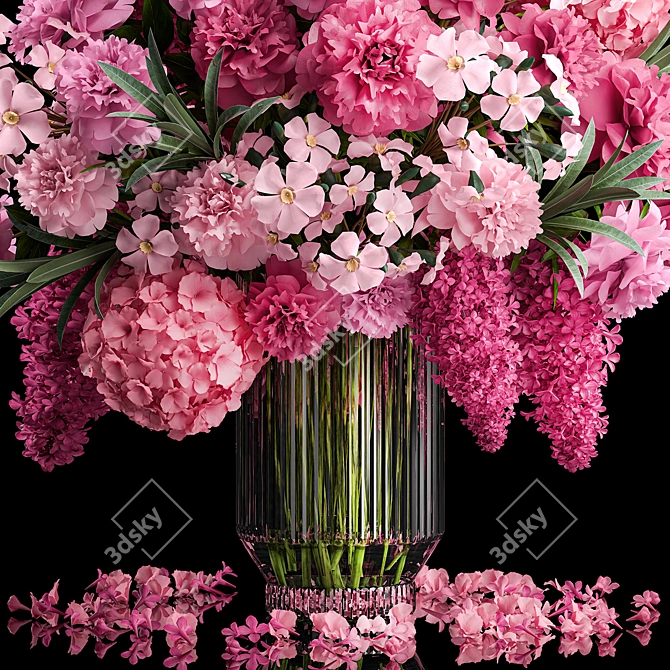 Spring Blooms Bouquet Set 337 3D model image 4