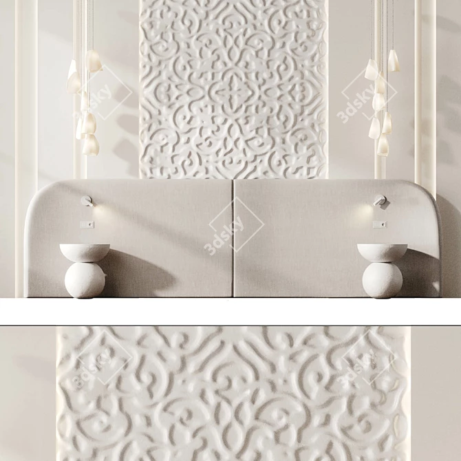 Ornamental 3D Wall Panel 019 3D model image 1