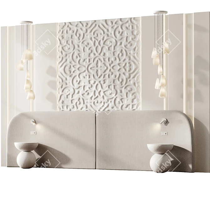 Ornamental 3D Wall Panel 019 3D model image 2