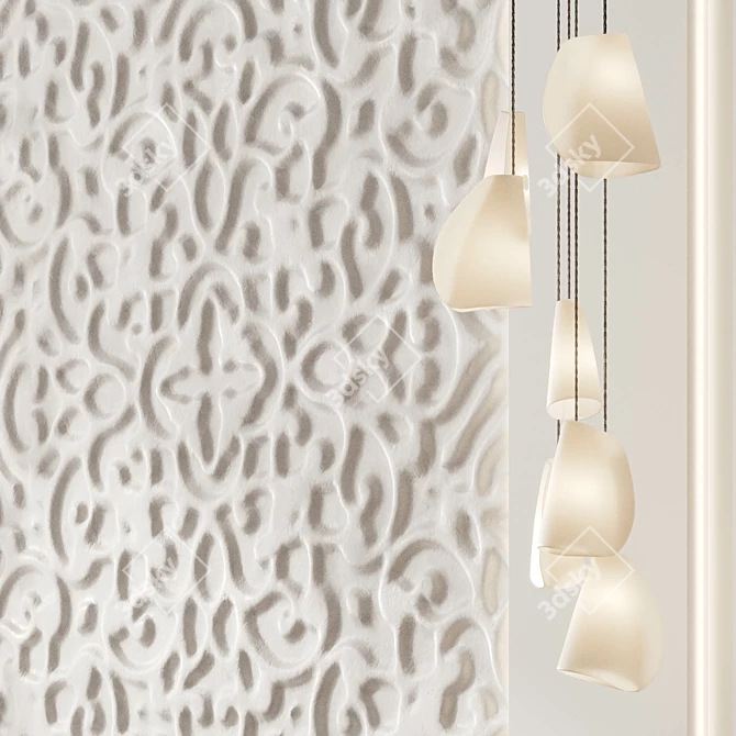 Ornamental 3D Wall Panel 019 3D model image 4