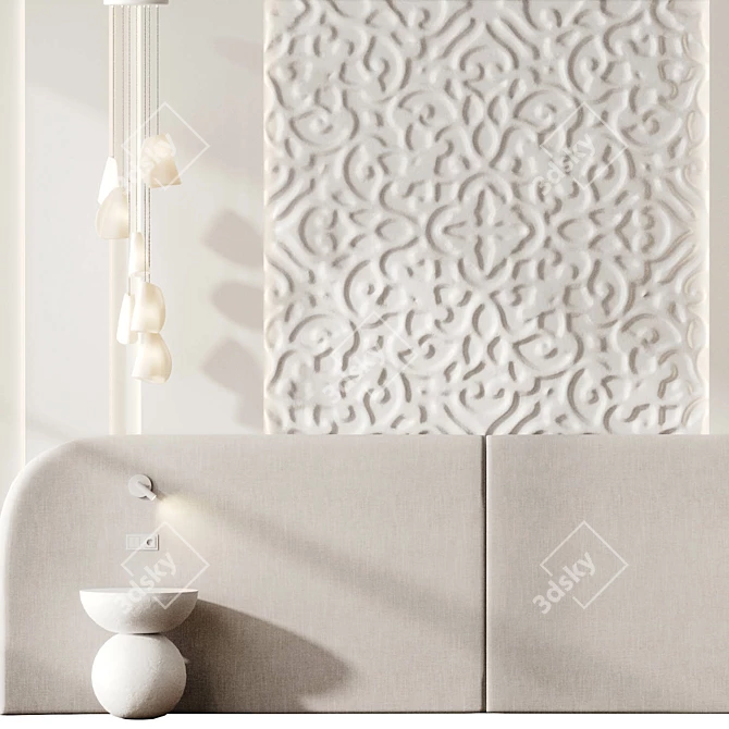 Ornamental 3D Wall Panel 019 3D model image 5