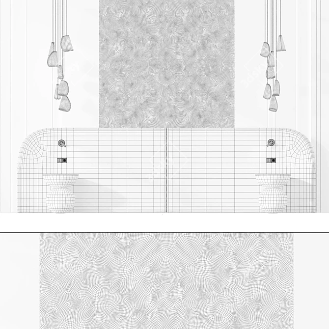 Ornamental 3D Wall Panel 019 3D model image 6