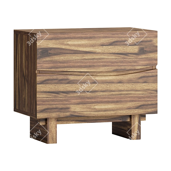 Santa Barbara Accent Nightstand - Natural 3D model image 1