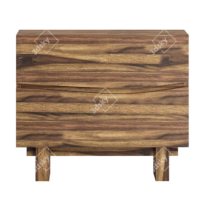 Santa Barbara Accent Nightstand - Natural 3D model image 2