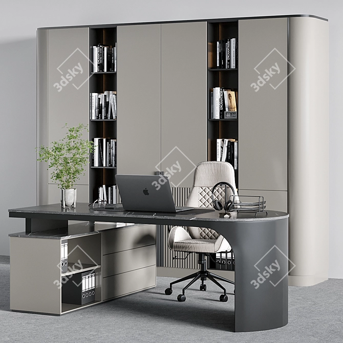 Boss Desk Legacy Office Furniture 3D model image 1