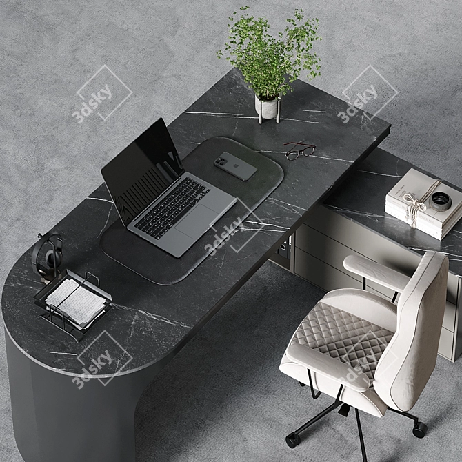 Boss Desk Legacy Office Furniture 3D model image 2