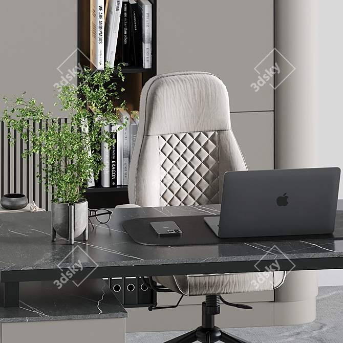 Boss Desk Legacy Office Furniture 3D model image 3