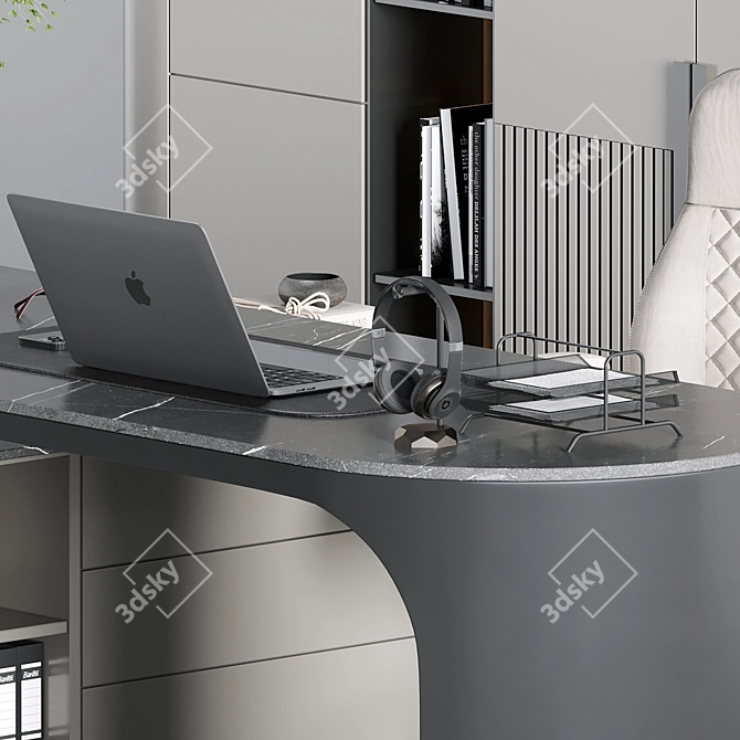 Boss Desk Legacy Office Furniture 3D model image 4