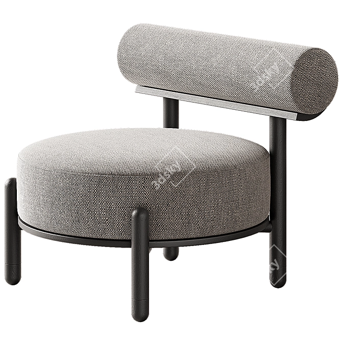 Minimalist Slipper Chair Design 3D model image 2