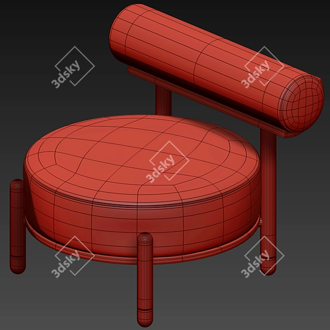 Minimalist Slipper Chair Design 3D model image 6