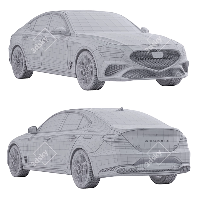 Genesis G70 3D Car Models 3D model image 3