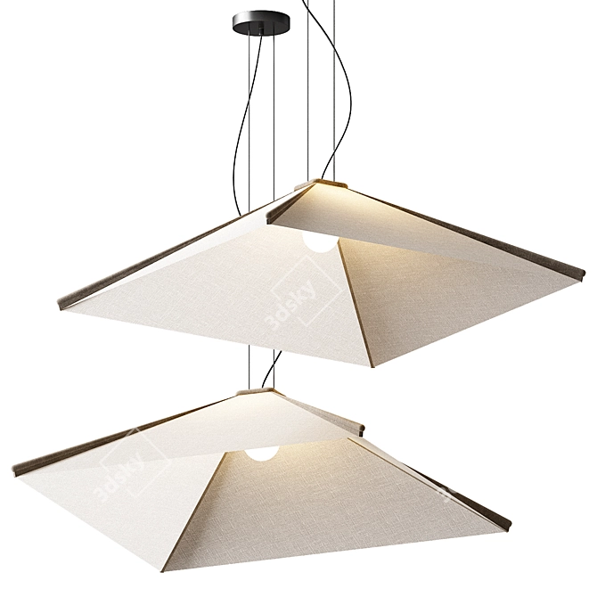 Modern Elegance: Salina Suspension Lamp 3D model image 1