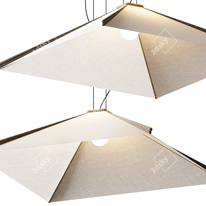 Modern Elegance: Salina Suspension Lamp 3D model image 2