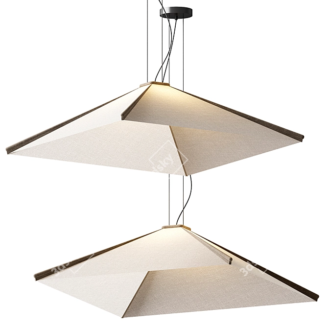 Modern Elegance: Salina Suspension Lamp 3D model image 3