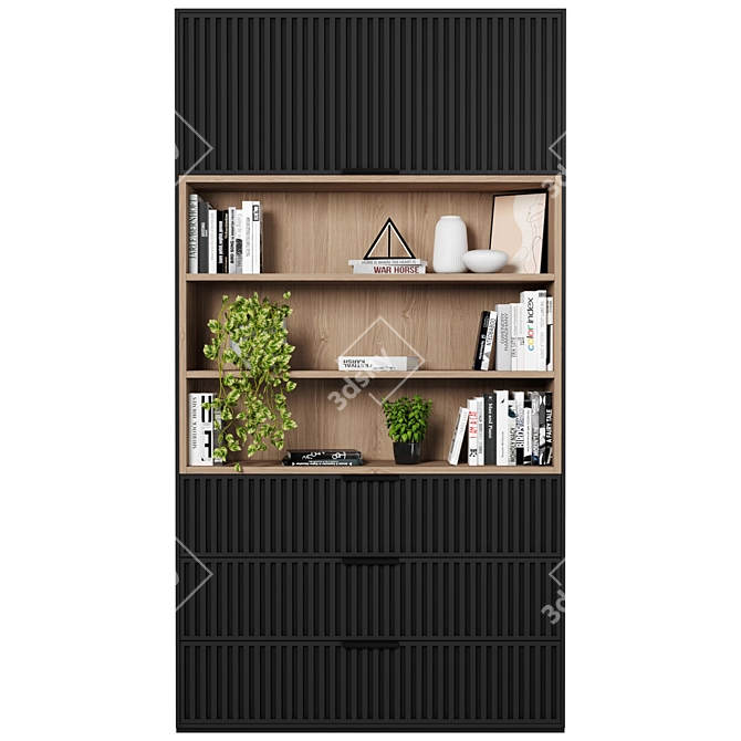 Versatile Modular Bookcase & Rack 3D model image 1