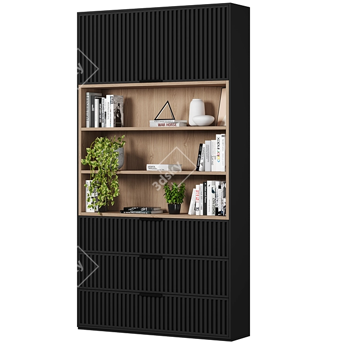 Versatile Modular Bookcase & Rack 3D model image 2