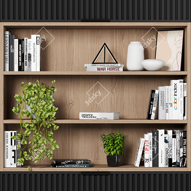 Versatile Modular Bookcase & Rack 3D model image 3