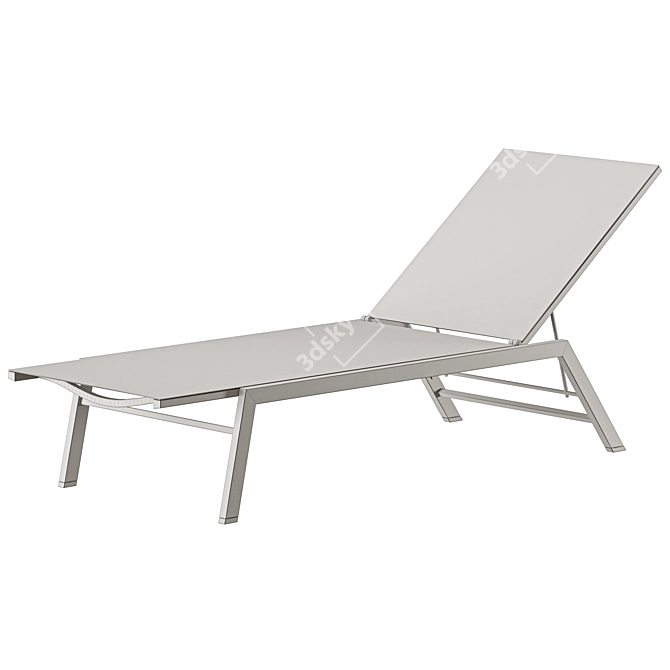 Stylish Outdoor Sunbed Settee 3D model image 2