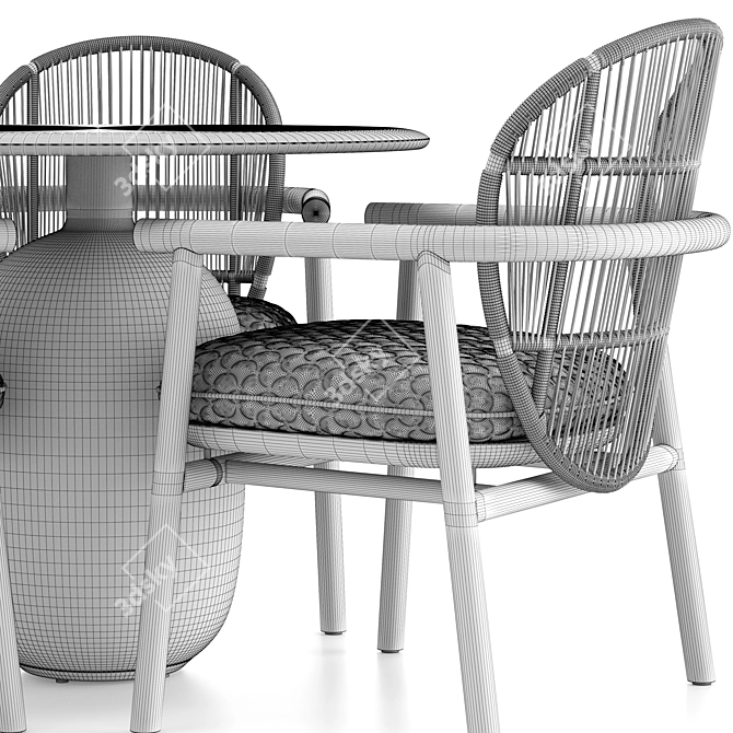 Modern Dining Set Collection by Sebastian Herkner 3D model image 6