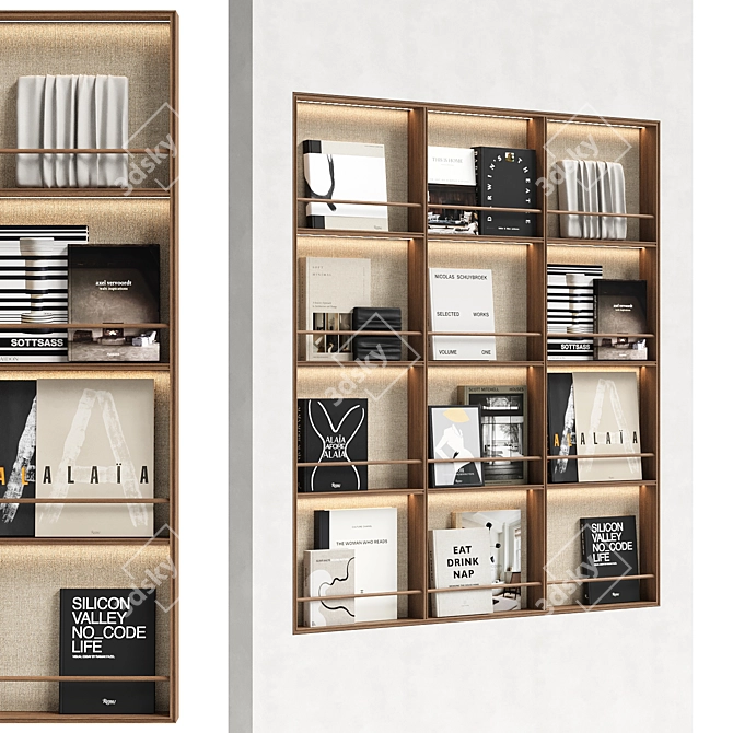 Versatile Bookshelf for Modern Interiors 3D model image 2