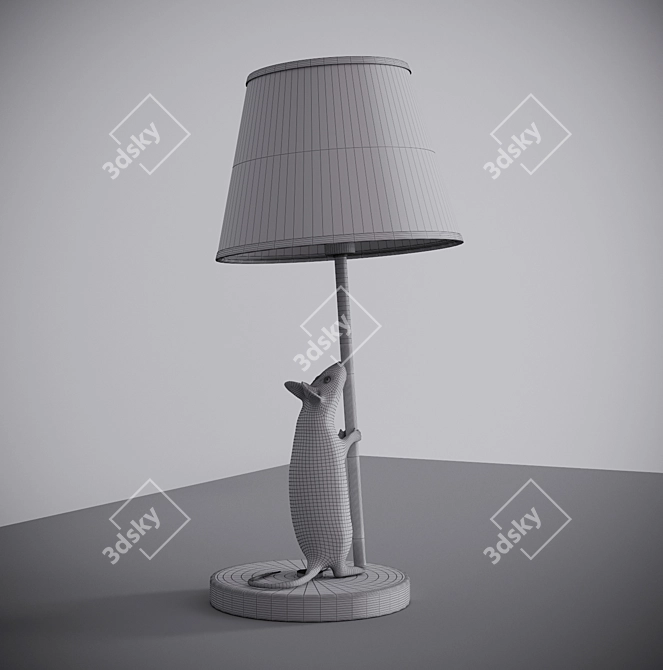 Arte Lamp Gustavo White Table Lamp 3D model image 3