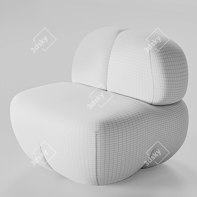  Luxe Barrel Lounge Chair Set 3D model image 15