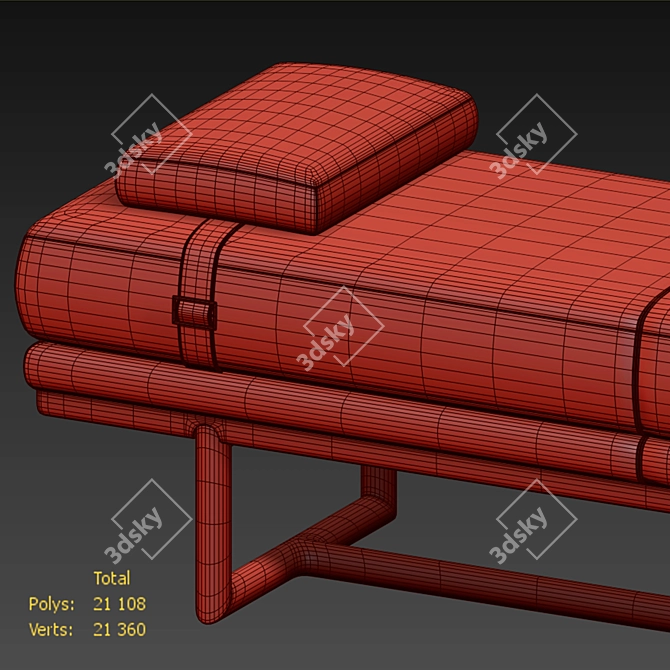 Elegant Henry Bench by Domkapa 3D model image 3