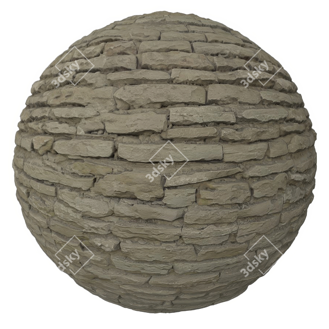 Seamless Stone Textures Bundle 3D model image 4