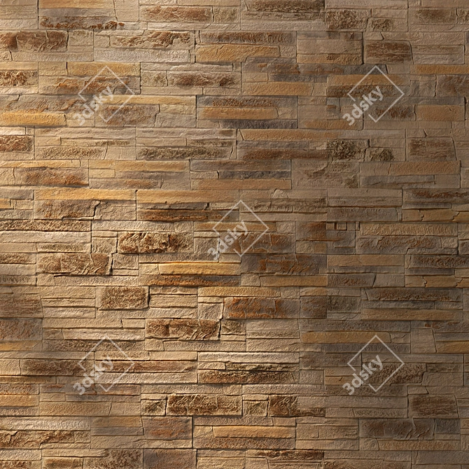 Seamless Decorative Stone Texture 3D model image 3