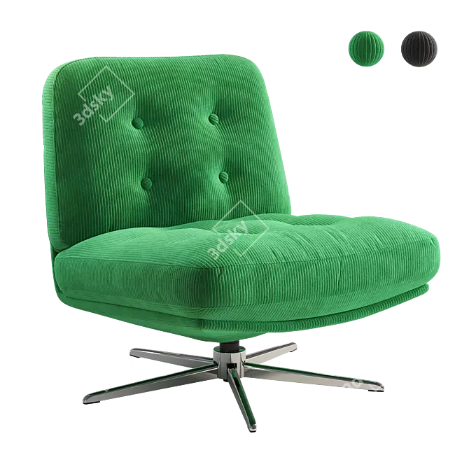 IKEA DYVLINGE Swivel Chair: Stress-Relief Comfort 3D model image 1