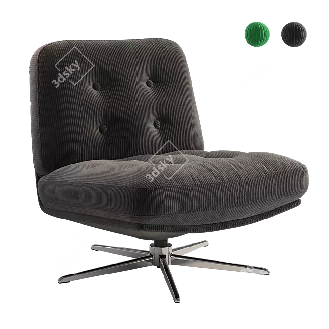 IKEA DYVLINGE Swivel Chair: Stress-Relief Comfort 3D model image 3